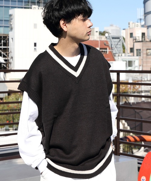 8 ベスト ジレ チルデンニットベスト メンズ レディース : ZOZOTOWN