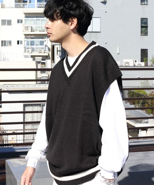 8 ベスト ジレ チルデンニットベスト メンズ レディース : ZOZOTOWN