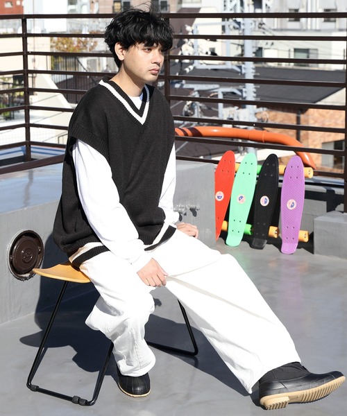 定価3.08万 カレンソロジー アランチルデンニットベスト アイボリー 8 ベスト ジレ チルデンニットベスト メンズ レディース : ZOZOTOWN