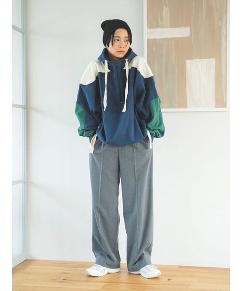 パンツ センタープレスルーズパンツ