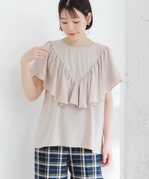 ブラウス シャツ ST:ELY /  RUFFLE FRILL BLOUSE ラッフルフリルブラウス レディース ブラウス シャツ ELY RUFFLE FRILL BLOUSE レディース