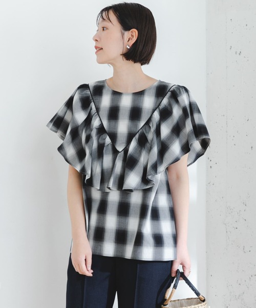 ブラウス シャツ ELY RUFFLE FRILL BLOUSE レディース