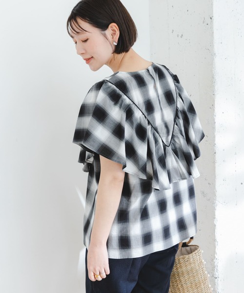 ブラウス シャツ Frill Neck Blouse レディース ブラウス シャツ ELY RUFFLE FRILL BLOUSE レディース