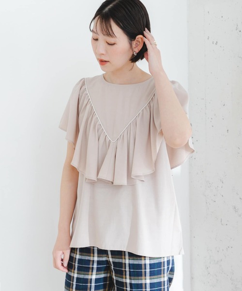ブラウス シャツ レイヤードフリルブラウス / Layered frill blouse レディース レイヤードフリルブラウス / Layered frill blouse（シャツ