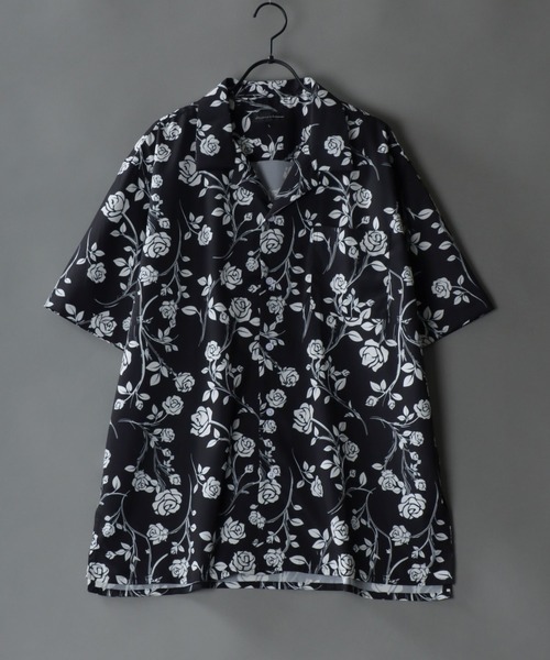 トップス drape design open collar shirt SITRY シャツ Drape Open Collar Shirt/ドレープ オープンカラー