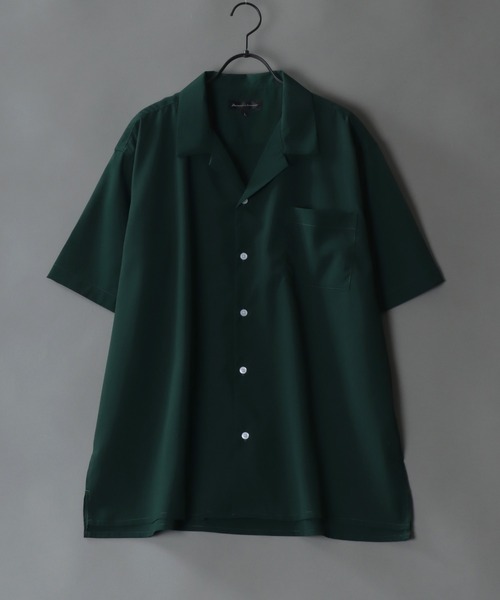 トップス drape design open collar shirt SITRY シャツ Drape Open Collar Shirt/ドレープ オープンカラー