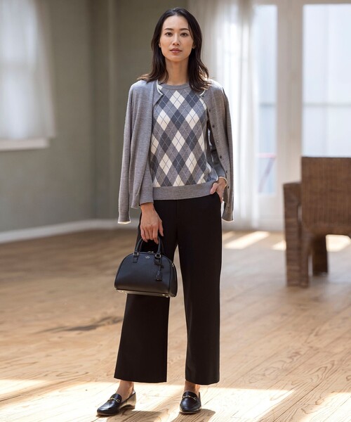 完売　J.PRESS LADIES 【洗える】アーガイルツイン ニット　サイズM J.PRESS（J.プレス） アンサンブル 「洗える」アーガイル ツイン