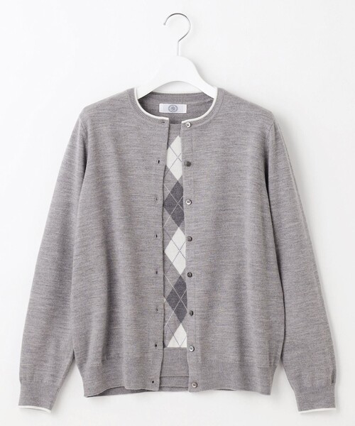 【新品✨タグ付き】TOCCA トッカ　アンサンブルニット　ツインニット　リボン アンサンブル 「WEB限定カラーあり・洗える」アーガイルツイン ニット