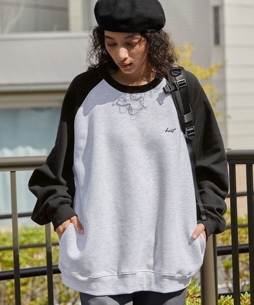 HECT トレーナー スウェット 「HECT」Big Raglan Sleeve Sweatshirt