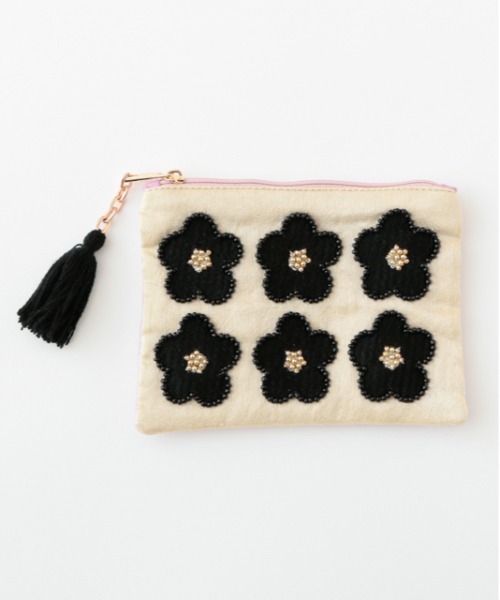 美品✨ミリオンカラッツ BIGスリーブ刺繍コート 花柄 フリル ボンディング M MILLION CARATS（ミリオンカラッツ） ポーチ レトロな雰囲気の花模様が