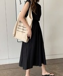 ワンピース リネン風ワンピース レディース 春夏半袖の詳細画像2