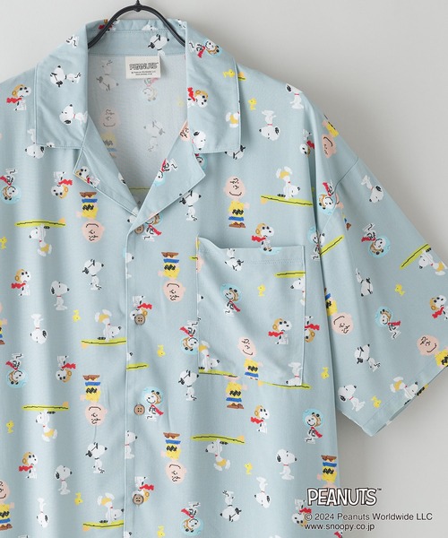 テーラー東洋 PEANUTS SNOOPYピーナッツ スヌーピー レーヨンシャツ tt79217-1.jpg
