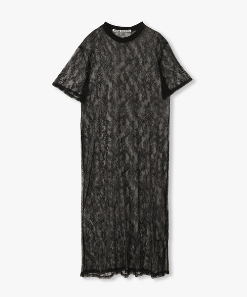 ワンピース ANNA SUI NYC ボタニカルモチーフレースロングドレス