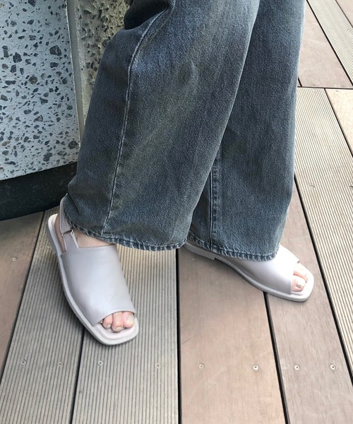 【ALEXANDER WANG】ヒールサンダル ブラック alexanderwang ブラック ローヒールサンダル サイズ37 - メルカリ