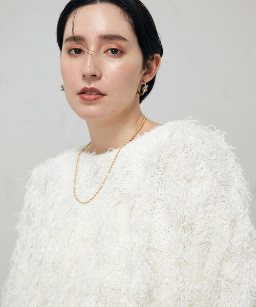 Laraaji ニット セーター カットジャガードプルオーバーニット 