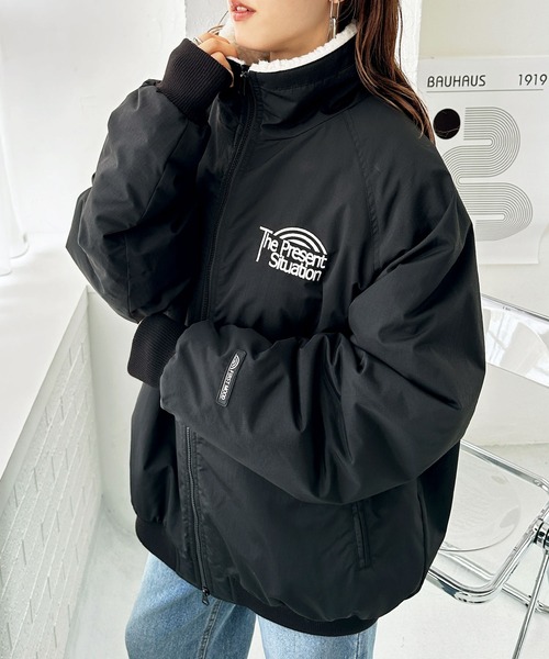 FIRST MOOD ブルゾン アウター 「FIRSTMOODコラボ」ナイロン裏ボア