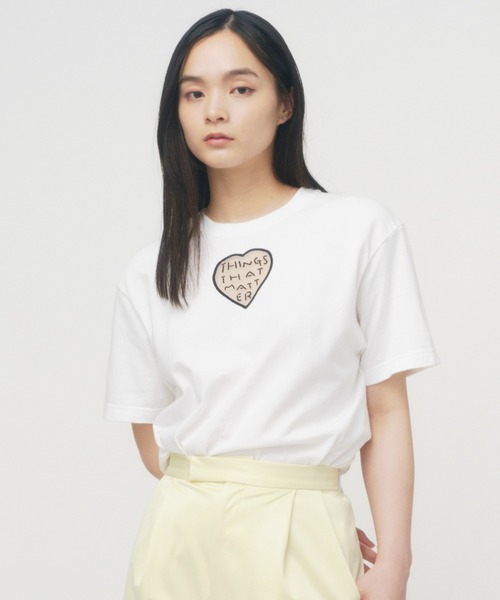 THINGS THAT MATTER×とんだ林蘭 ハートT 1回着 THINGS THAT MATTER tシャツ 「THINGS MATTER/シングス ザット