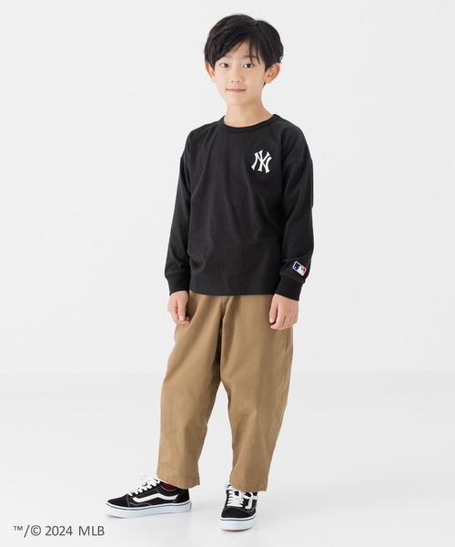 MLB tシャツ ロゴ 長袖Tシャツ キッズ 子供服 男の子 女の子