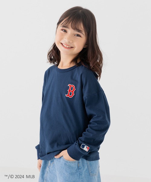 早い者勝ち❗️【キッズTシャツ黒　130サイズ】MLBグッズ☆未開封 MLB tシャツ ロゴ 長袖Tシャツ キッズ 子供服 男の子 女の子