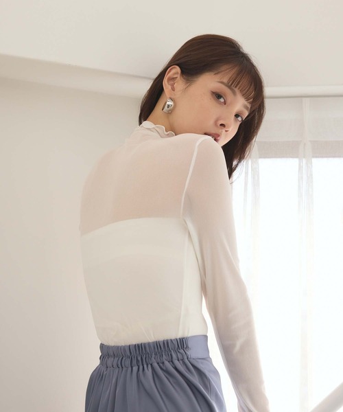 fifth tシャツ シアーハイネックプルオーバー レディース
