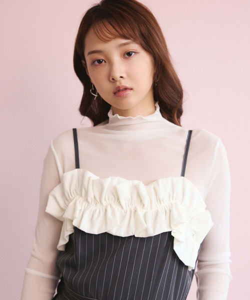 fifth tシャツ シアーハイネックプルオーバー レディース