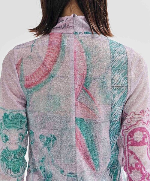 Graphic Glitter Top(36 PURPLE): YOHEI OHNO: WOMENS