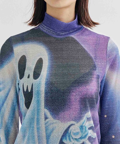 ヨウヘイオオノ YOHEI OHNO Graphic Glitter Top Color E ラメシアートップス OH-24A-CS1-B パープル YOHEI OHNO(ヨウヘイオオノ) Graphic Glitter Top Color Eラメ