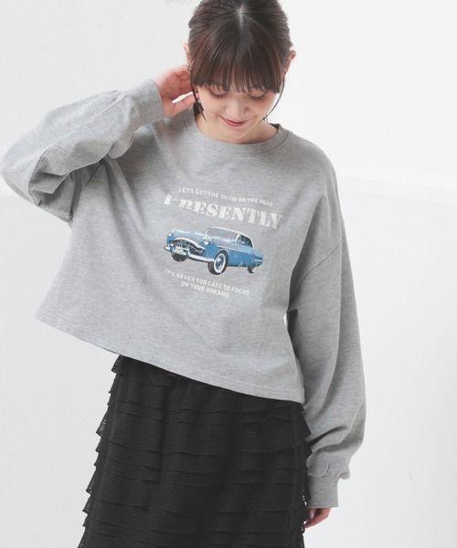 Honeys（ハニーズ） tシャツ ショート丈ゆるトップス レディース