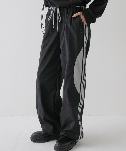 Uenui パンツ ユニーク ナイロン トラックパンツ レディース