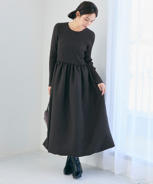 ギャルソン チャイナボリュームワンピース / バルーンスカートワンピース coca（コカ） ワンピース バルーンスカート ドッキングワンピース
