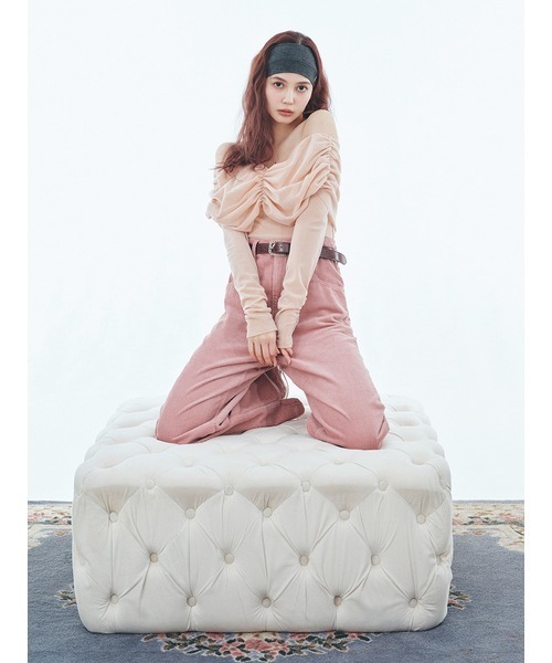 LILY BROWN tシャツ 「LILY Lingerie」カップインオフショルダー
