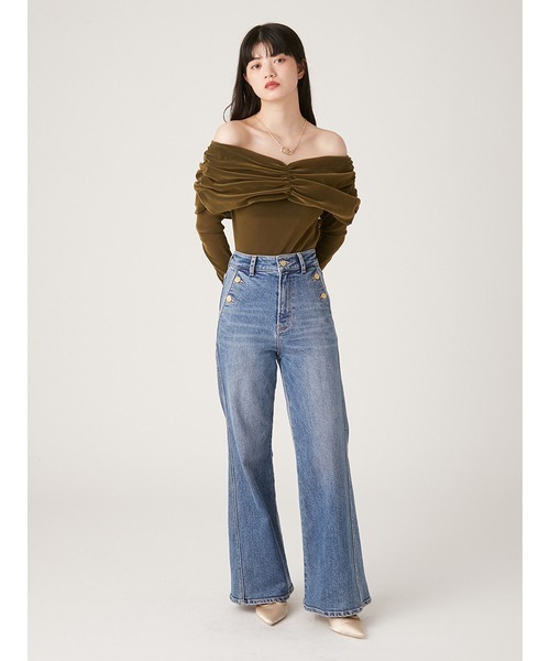 LILY BROWN tシャツ 「LILY Lingerie」カップインオフショルダー