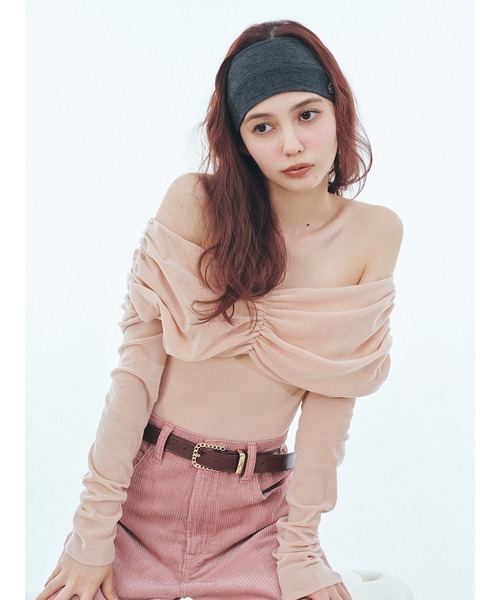 LILY BROWN tシャツ 「LILY Lingerie」カップインオフショルダー