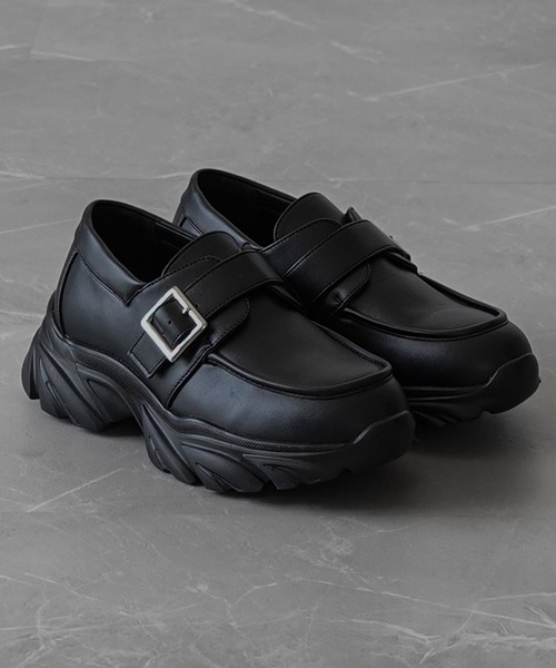 ELLUV ローファー 「ELLUV/エルヴ」 +7cmボリュームハイソール メタル