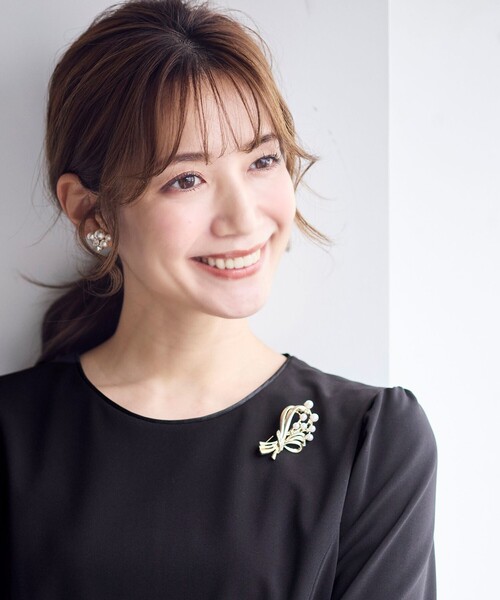 専用ワンピース ANY SIS 【洗える】セレモニーダブルクロス ワンピース （ブラック