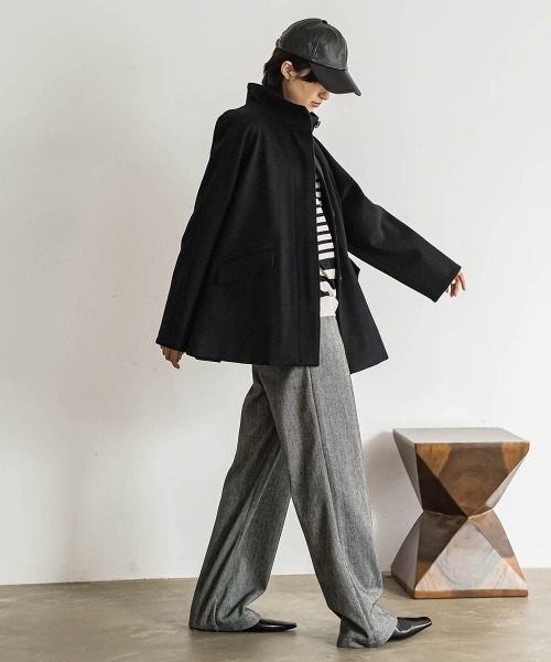 MAYSON GREY コート アウター スタンドカラーショートコート 