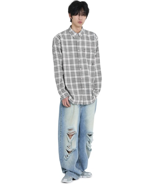 OY ブラウス シャツ 「OY/オーワイ」 DUAL POCKET CHECK SHIRT