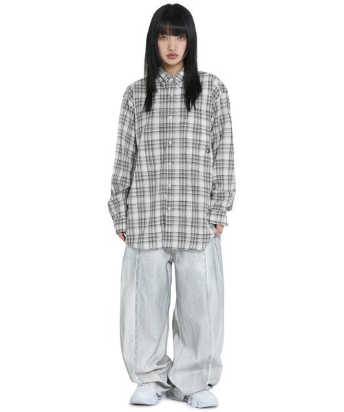 ブラウス シャツ 「OY/オーワイ」 DUAL POCKET CHECK SHIRT/デュアルポケットチェックシャツ レディース メンズ OY ブラウス シャツ 「OY/オーワイ」 DUAL POCKET CHECK SHIRT