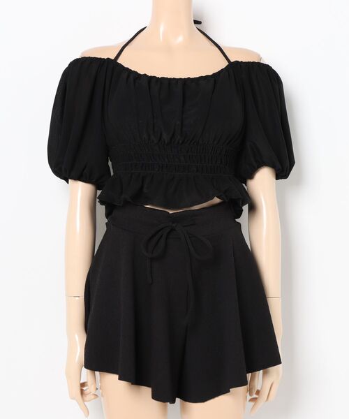 水着 DEFIANCE/ディファイアンス パフスリーブ ３点セット 水着 S25015 レディース