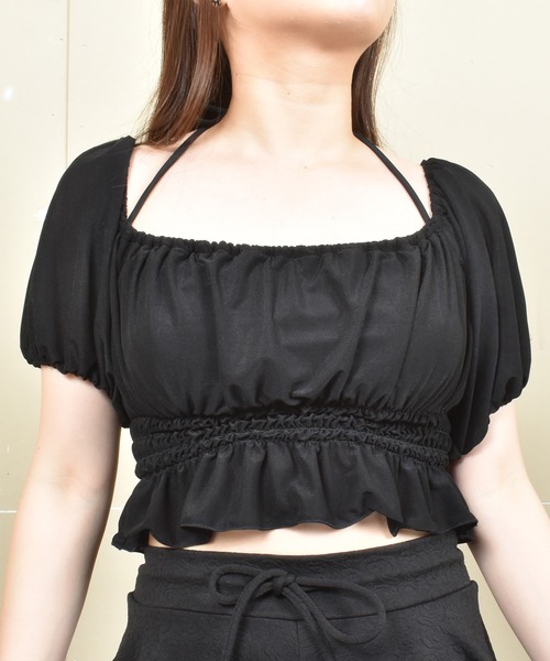 水着 DEFIANCE/ディファイアンス パフスリーブ ３点セット 水着 S25015 レディース