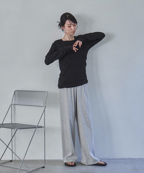 tシャツ タンクレイヤードシアーロンT「セット販売」 レディース feepur tシャツ タンクレイヤードシアーロンTee レディース