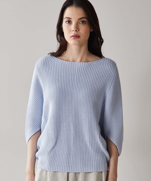 「OUVRAGE CLASSE」 ドルマンスリーブニット FREE ベージュ レディース_画像2