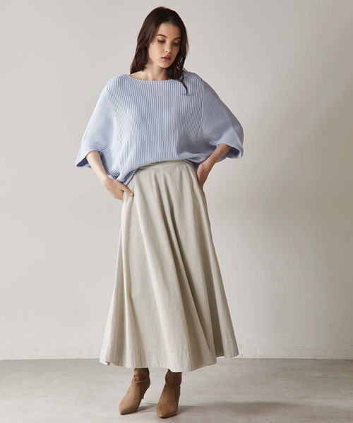 「OUVRAGE CLASSE」 ドルマンスリーブニット FREE ベージュ レディース_画像5