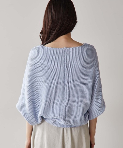 「OUVRAGE CLASSE」 ドルマンスリーブニット FREE ベージュ レディース_画像7