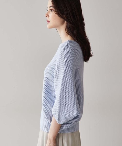 「OUVRAGE CLASSE」 ドルマンスリーブニット FREE ベージュ レディース_画像8