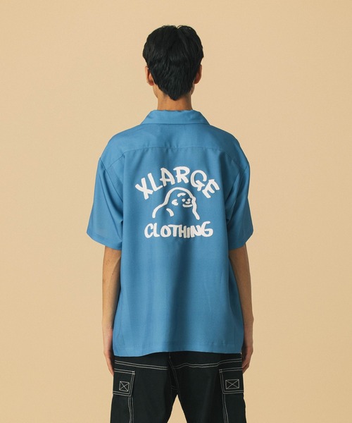  シャツ Lサイズ 青【新品未使用品】 XLARGE（エクストラ ラージ） シャツ DRAWING OG S/S SHIRT メンズ