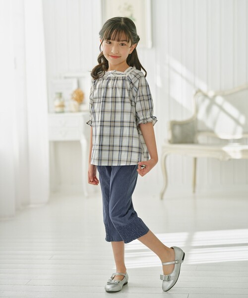 組曲（KUMIKYOKU） ブラウス シャツ 「110-140cm」プランタンチェック