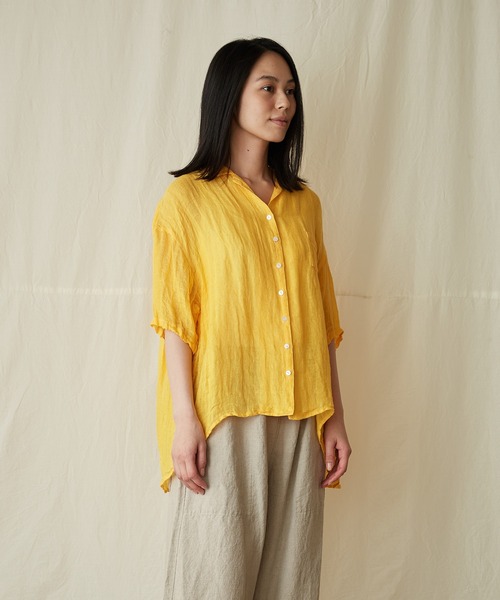 「IKKUNA」 半袖シャツ 1 キナリ レディース IKKUNA 「IKKUNA」 半袖シャツ 1 キナリ レディース : ZOZOTOWN