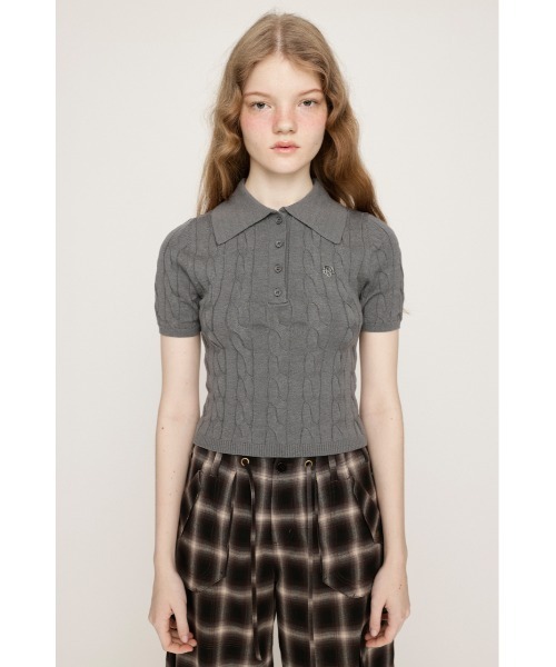 SLY CABLE POLO KNIT トップス SLY ニット セーター 「再入荷」CABLE POLO KNIT TOPS ケーブル