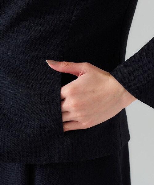 新品未使用　UNTITLED ノーカラージャケット ブラック UNTITLED（アンタイトル） ジャケット ノーカラージャケット 「洗える